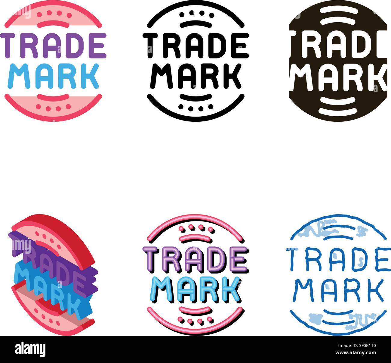 vettore dell'icona del logo del marchio semplificato. simbolo del logo del marchio. simbolo del colore Illustrazione Vettoriale