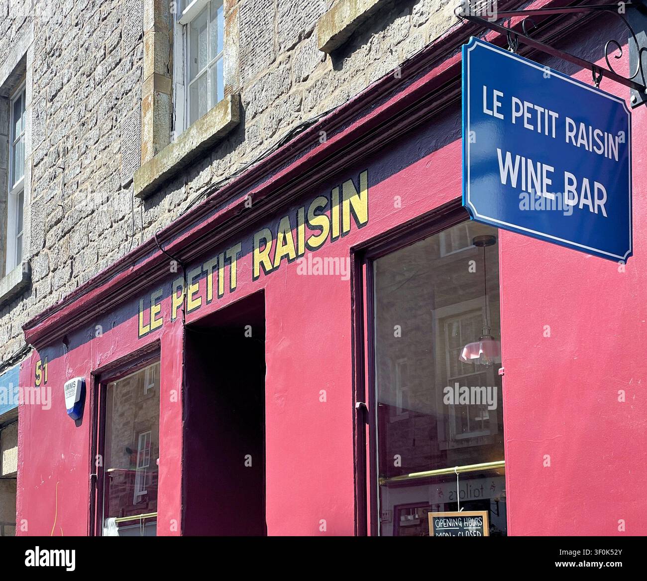 Bar ristorante Le Petit Raisin, Edimburgo Scozia - Immagine stock catturata con smartphone