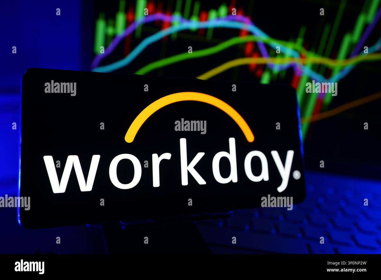Workday Enterprise Software Company fornisce soluzioni di gestione delle risorse umane e finanziarie basate sul cloud Foto Stock