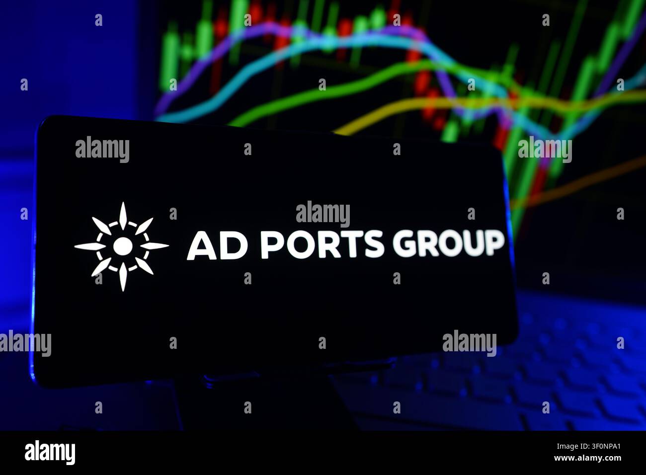 AD Ports Group Abu Dhabi Logistics Company Servizi di gestione portuale e logistica marittima e soluzioni integrate della catena di approvvigionamento Foto Stock