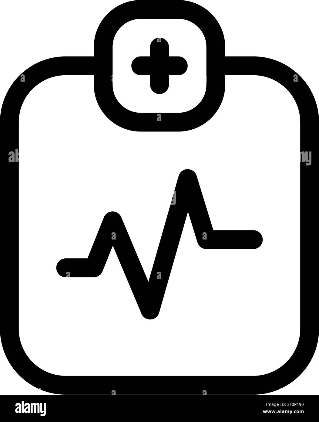 Icona di grafico medico, assistenza sanitaria, documento, cartella clinica, salute Illustrazione Vettoriale