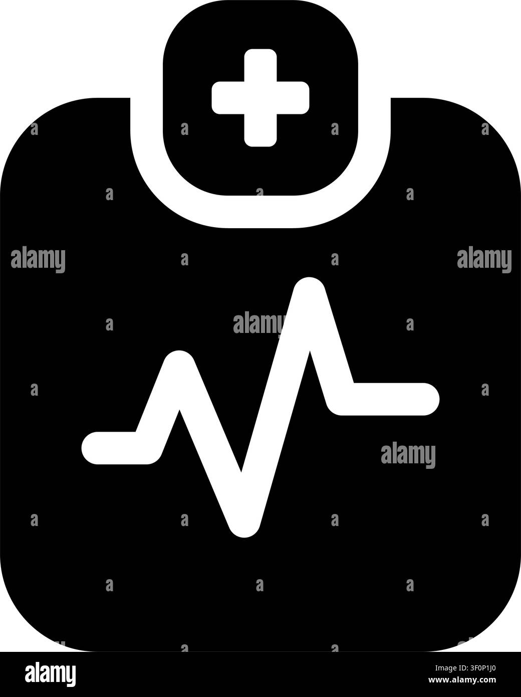 Icona di grafico medico, assistenza sanitaria, documento, cartella clinica, salute Illustrazione Vettoriale