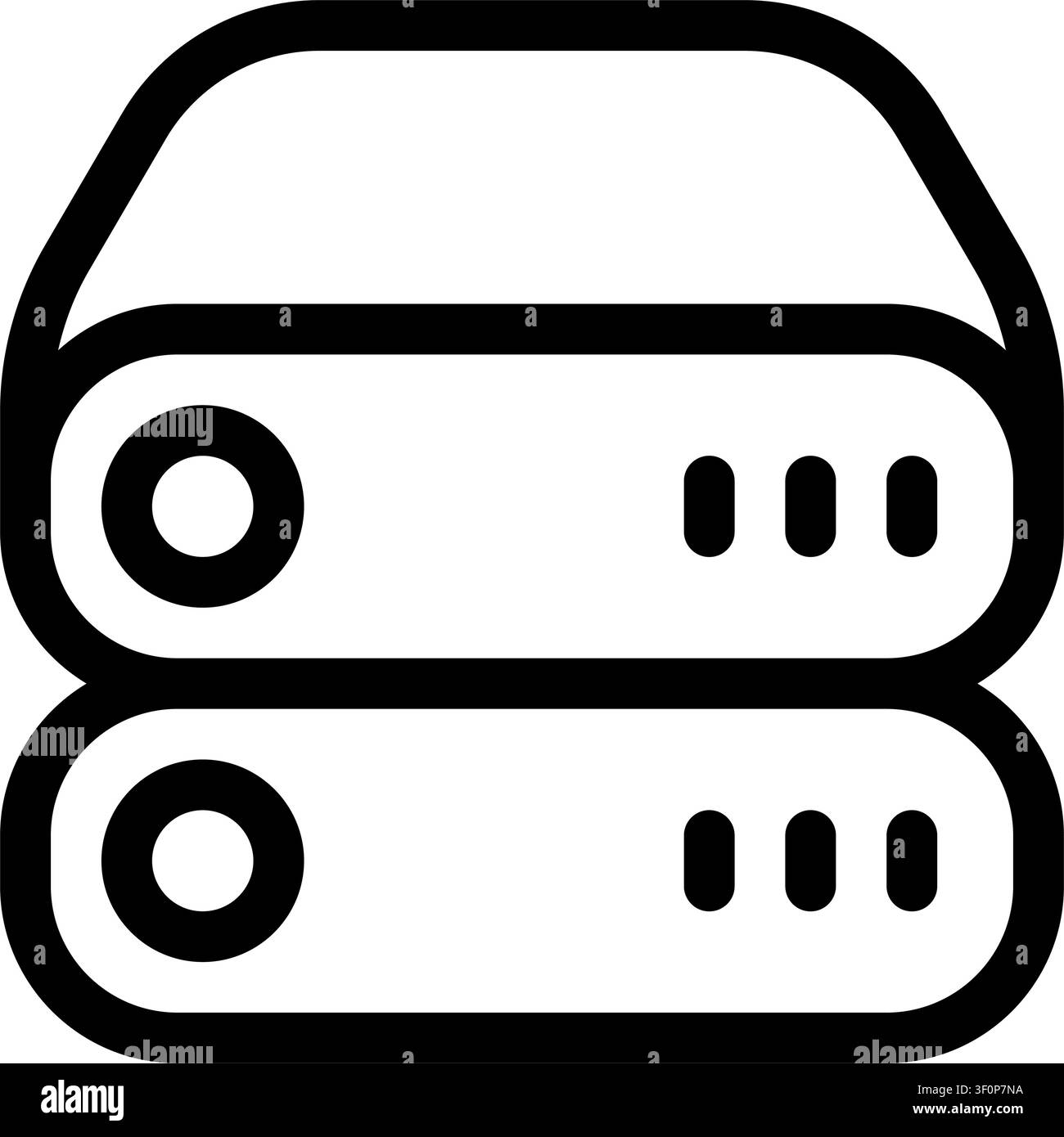 Icona di rack server, Attrezzature di rete, Data Center, Hardware Illustrazione Vettoriale