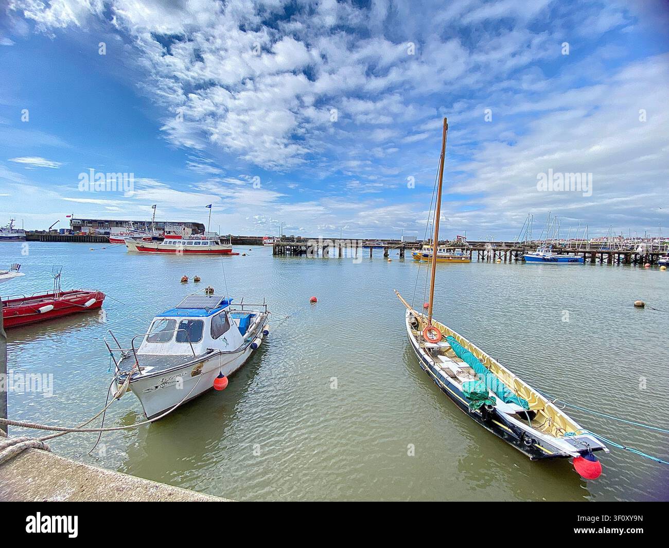 Porto di Bridlington, Inghilterra. - Immagine stock catturata con smartphone