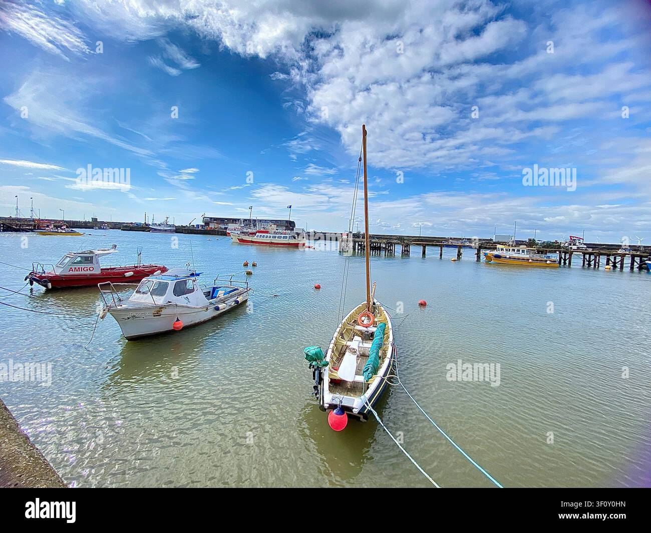 Porto di Bridlington, Inghilterra. - Immagine stock catturata con smartphone