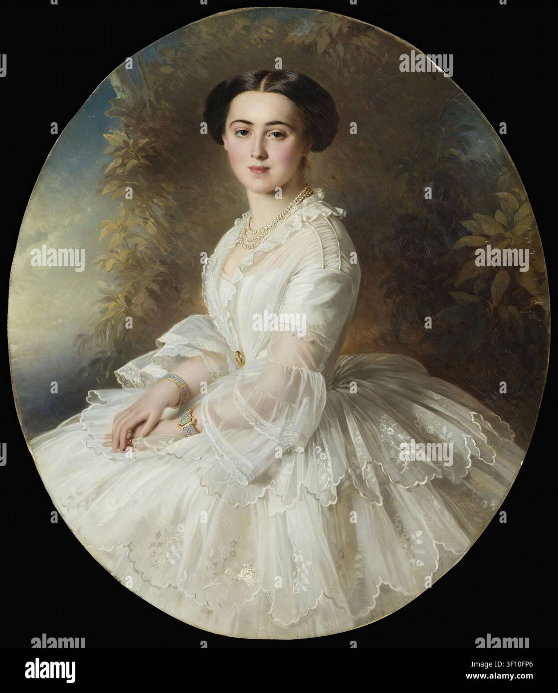 Ritratto della granduchessa Olga Feodorovna, 1857. Foto Stock
