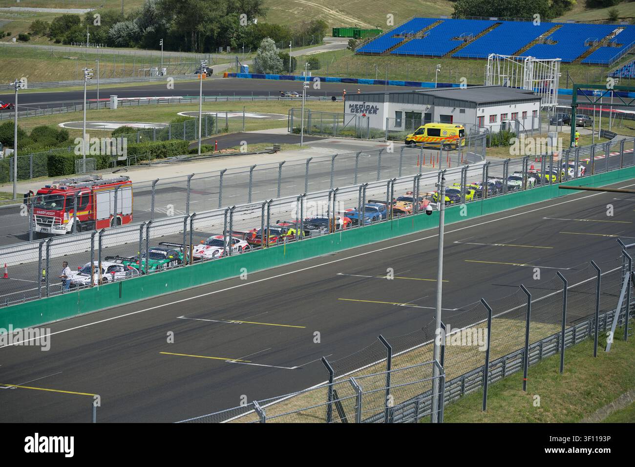Griglia di partenza e ultimi momenti della gara del GT Open all'Hungaroring Foto Stock