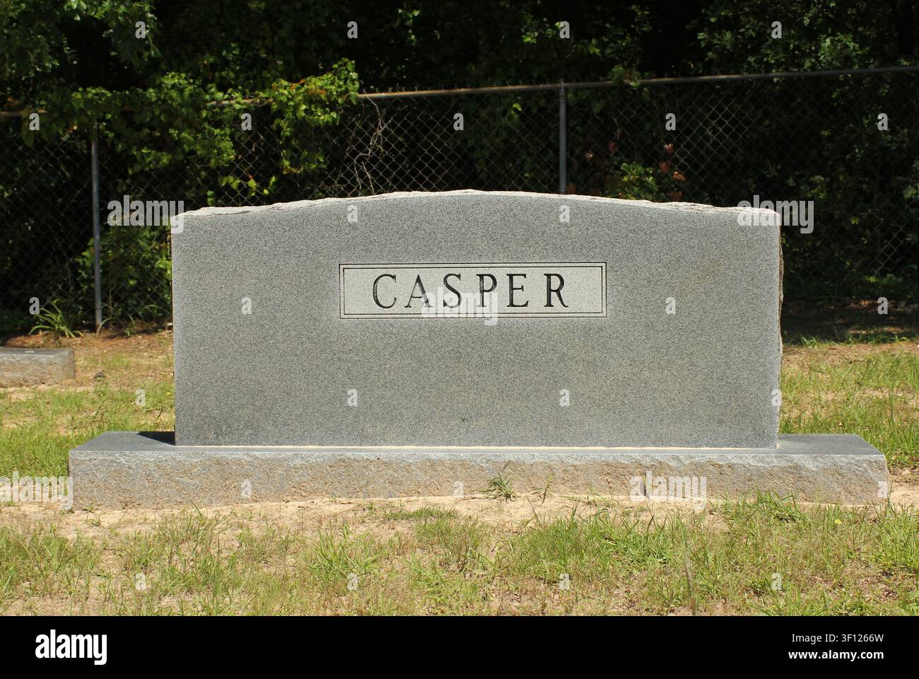 Nome Casper su Old Headstone Death Concept Foto Stock