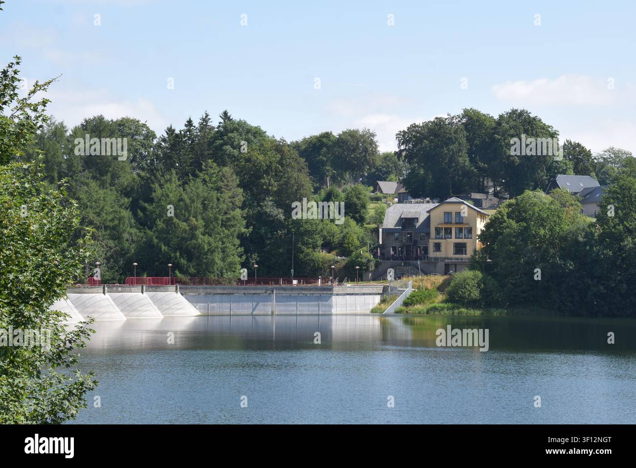 Lago artificiale Bütgenbacher See in Belgio Foto Stock
