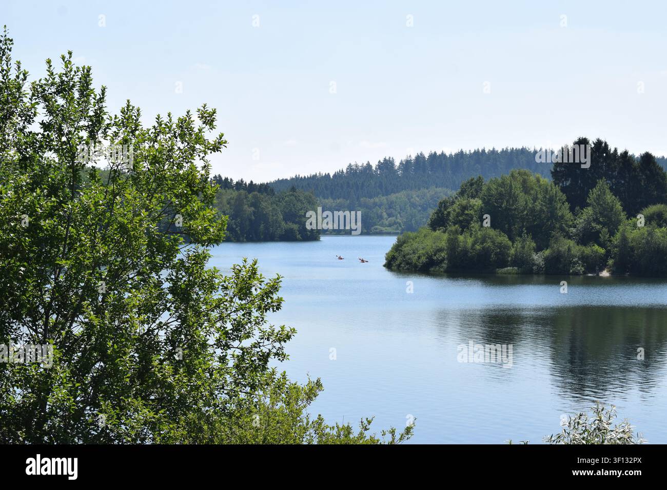 Lago artificiale Bütgenbacher See in Belgio Foto Stock