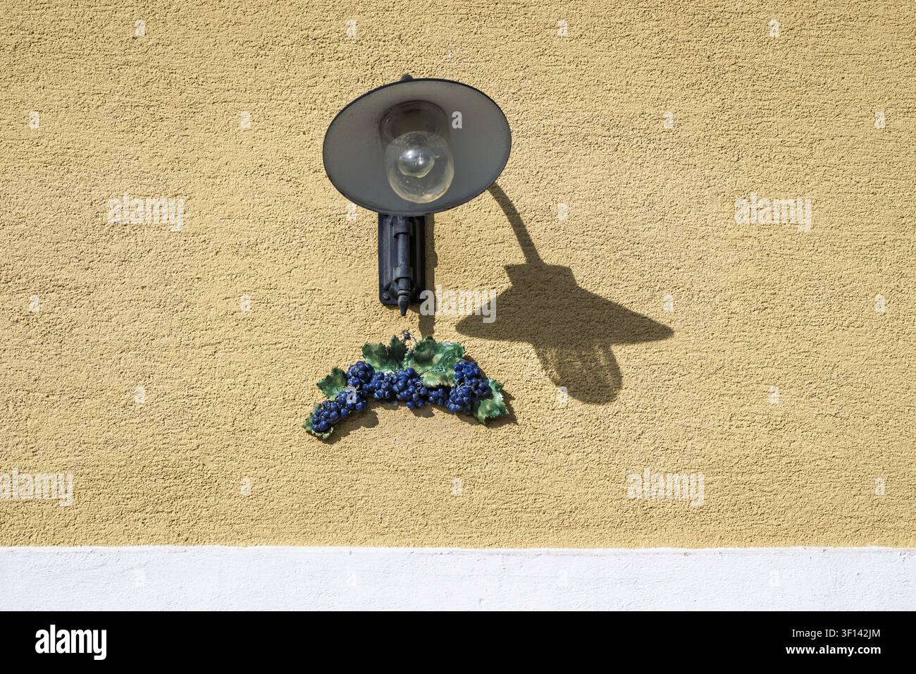 Applique da parete con decorazione a grappoli d'uva Foto Stock