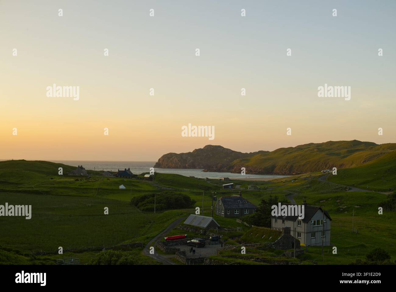 Tramonto sull'isola di Lewis Foto Stock