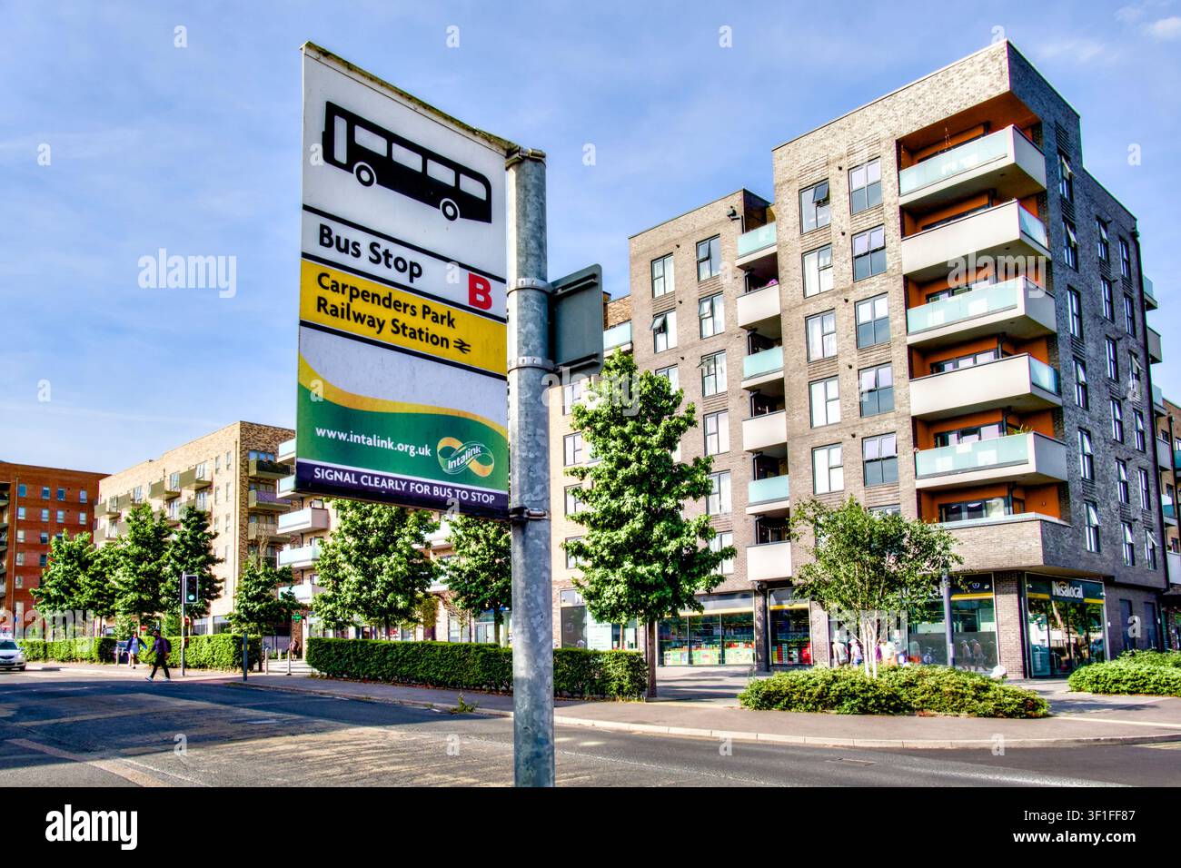 Riqualificazione urbana di South Oxhey, Watford, Hertfordshire, Inghilterra, Regno Unito Foto Stock