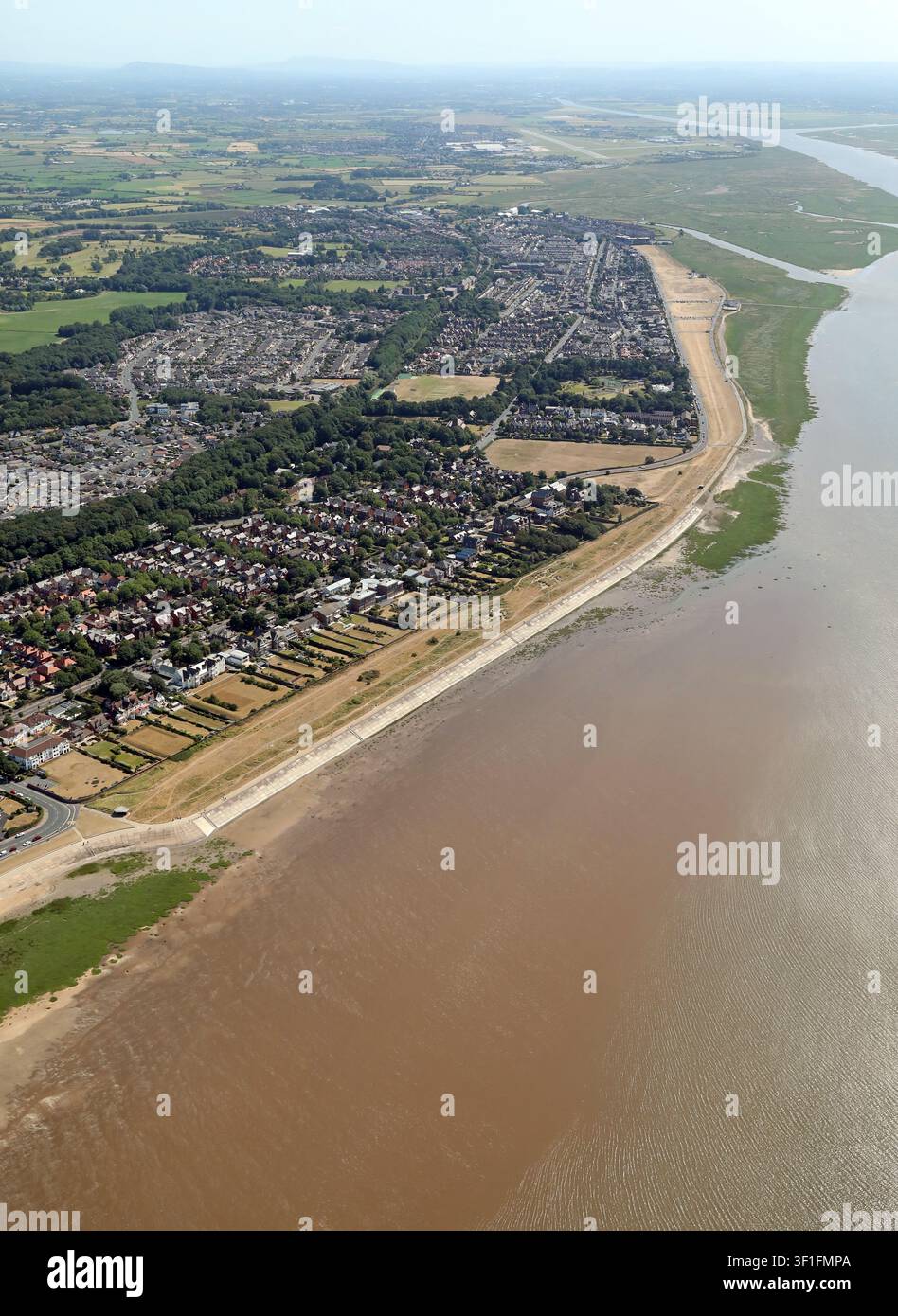 Vista aerea di Lytham (a sud di Blackpool) nel Lancashire Foto Stock