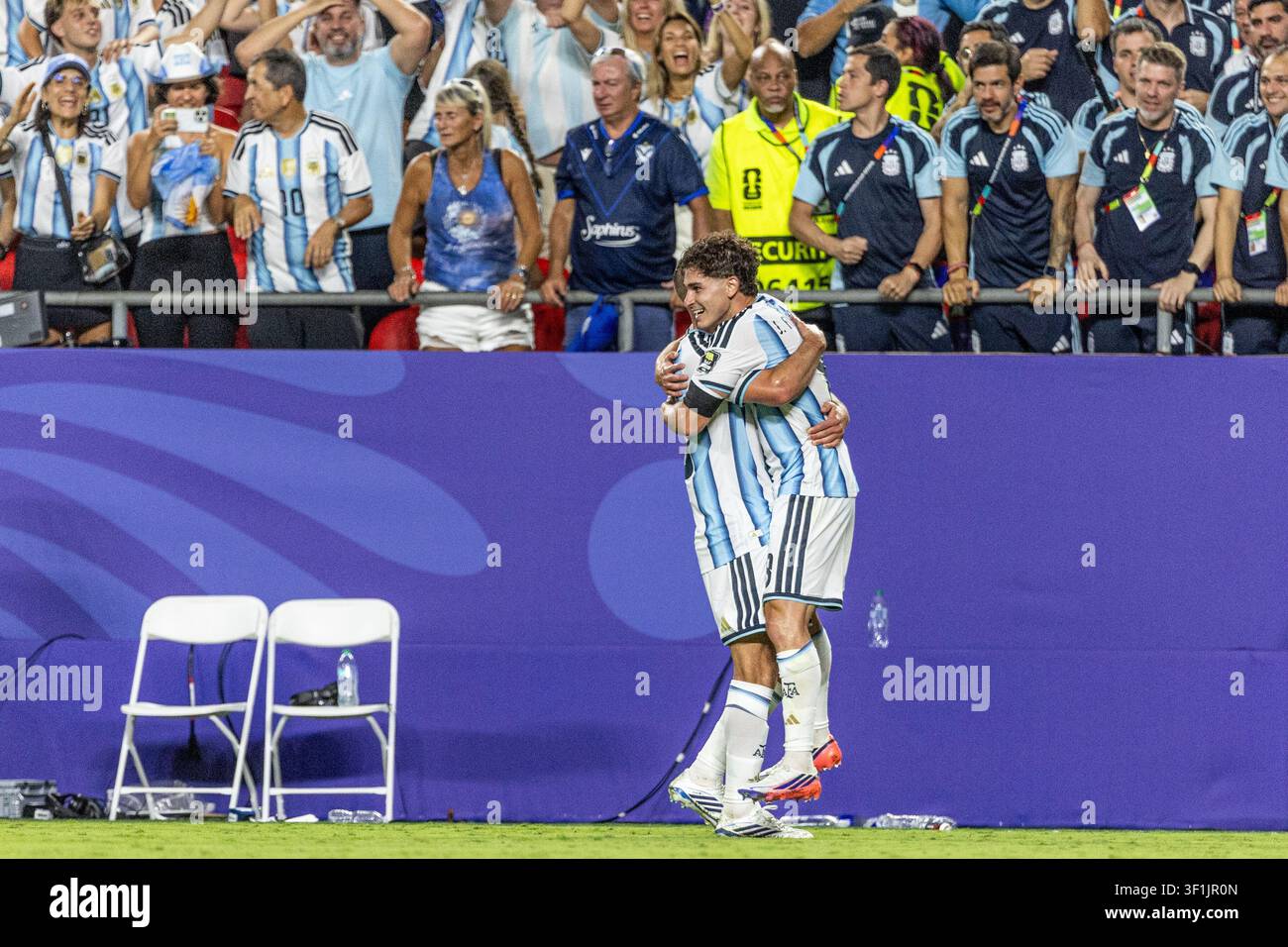 KANSAS, - 11 LUGLIO: Julian Alvarez durante la partita degli ottavi di finale della Coppa del Mondo FIFA 2026 tra Argentina e Svizzera allo stadio di Kansas l'11 luglio 2026 Foto Stock