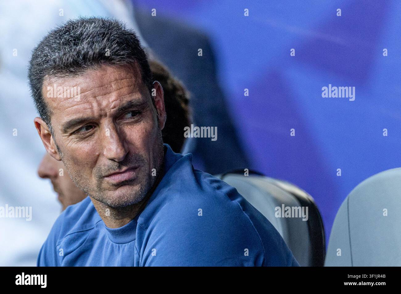 KANSAS, - 11 LUGLIO: Lionel Scaloni durante la partita degli ottavi di finale della Coppa del Mondo FIFA 2026 tra Argentina e Svizzera allo stadio di Kansas l'11 luglio 2026 Foto Stock