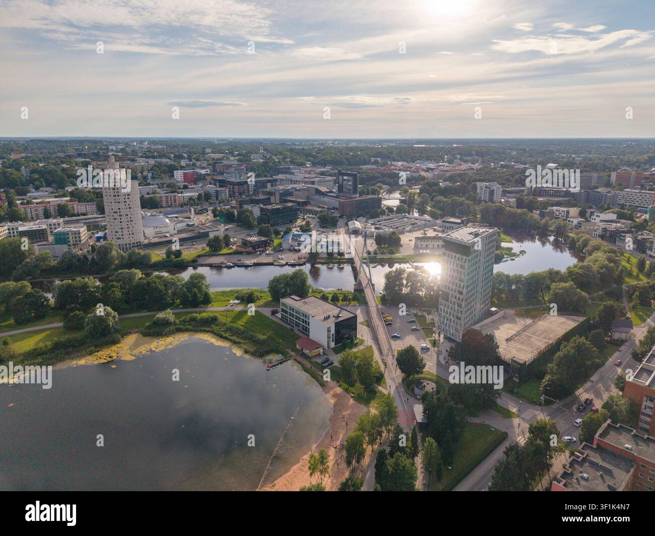 Vista aerea di Tartu, Estonia Foto Stock