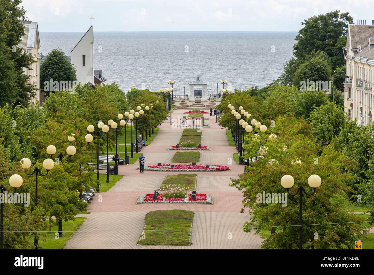 Sillamäe, Estonia, una città che era una città segreta chiusa durante l'occupazione sovietica dell'Estonia. Foto Stock