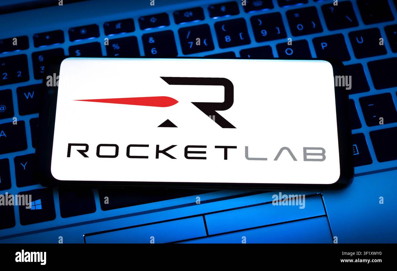 Rocket Lab - produttore aerospaziale e fornitore di servizi di lancio Foto Stock
