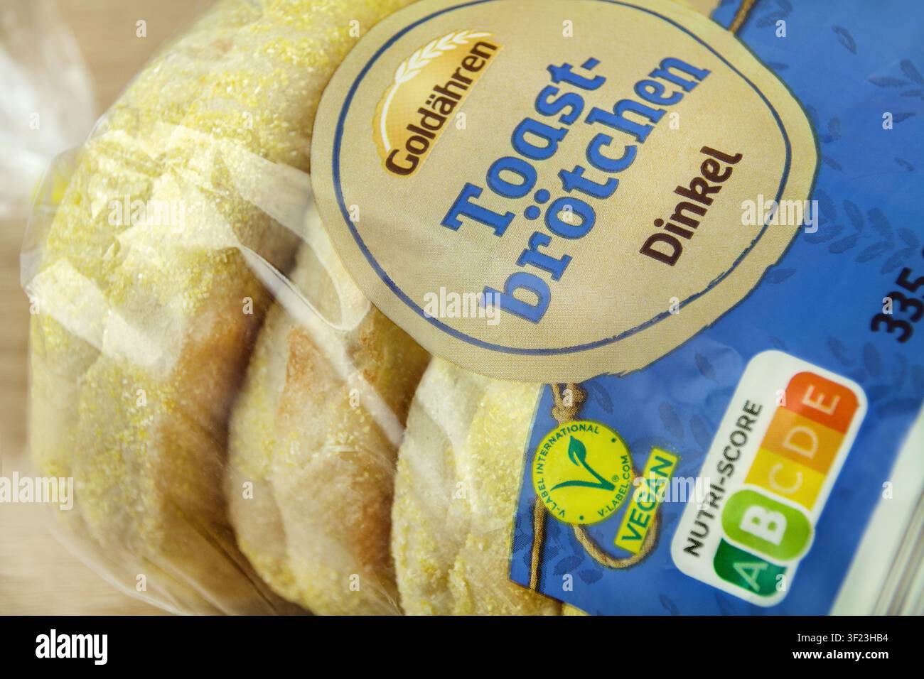 Panini tostati di grano spelta di Goldähren Foto Stock