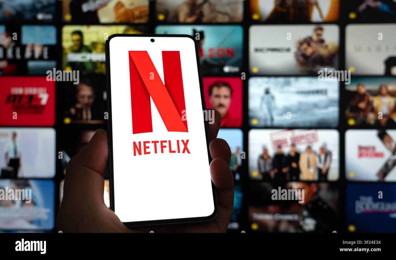 Netflix - Film in streaming sul servizio di video on demand in abbonamento Foto Stock