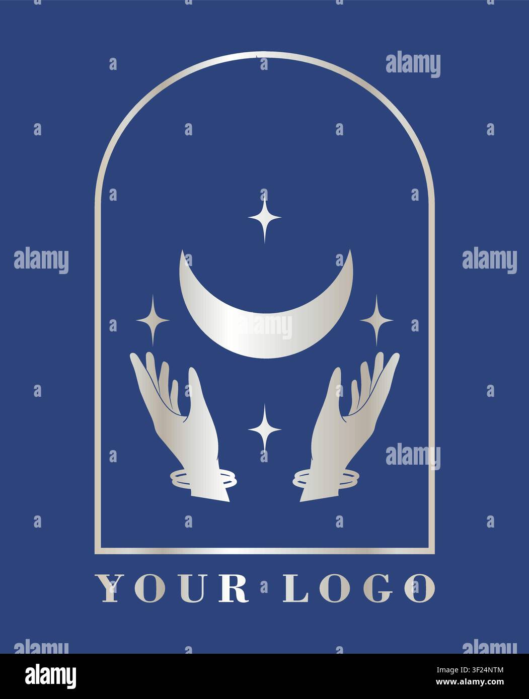 Concetto vettoriale di simbolo minimalista per marchi di cosmetici ecologici. Modello di logo aziendale. Emblema semplice Illustrazione Vettoriale