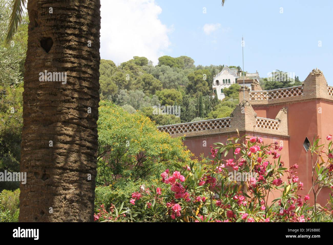 Il Museo della Casa Gaudí nel Parc Güell a Barcellona, Spagna Foto Stock