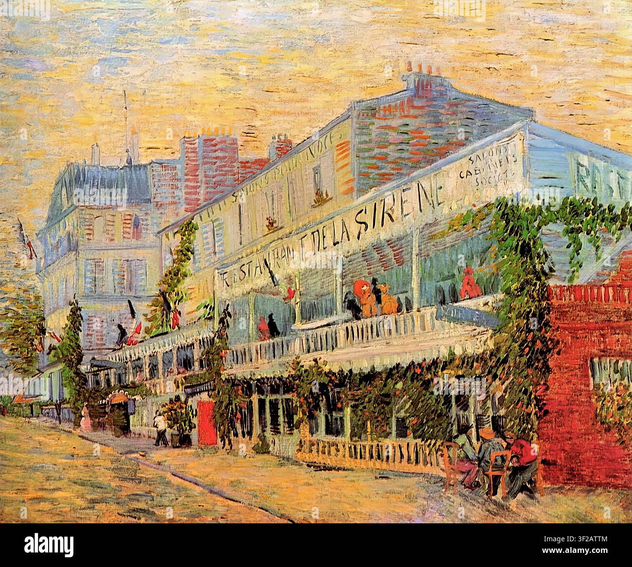 Vincent van Gogh – Il Ristorante de la Sirène ad Asnières / Le Restaurant de la Sirène à Asnières, 1887 Postimpressionismo Neoimpressionismo Olio su tela Foto Stock
