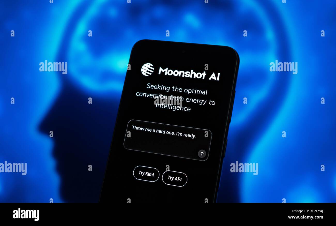 Moonshot AI - innovazione di intelligenza artificiale di prossima generazione dalla Cina Foto Stock