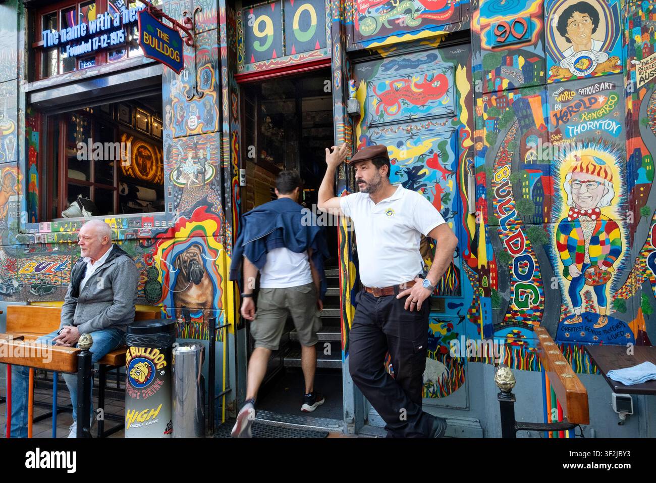 Il caffè The Bulldog, Amsterdam, Olanda, i Paesi Bassi, Europa Foto Stock