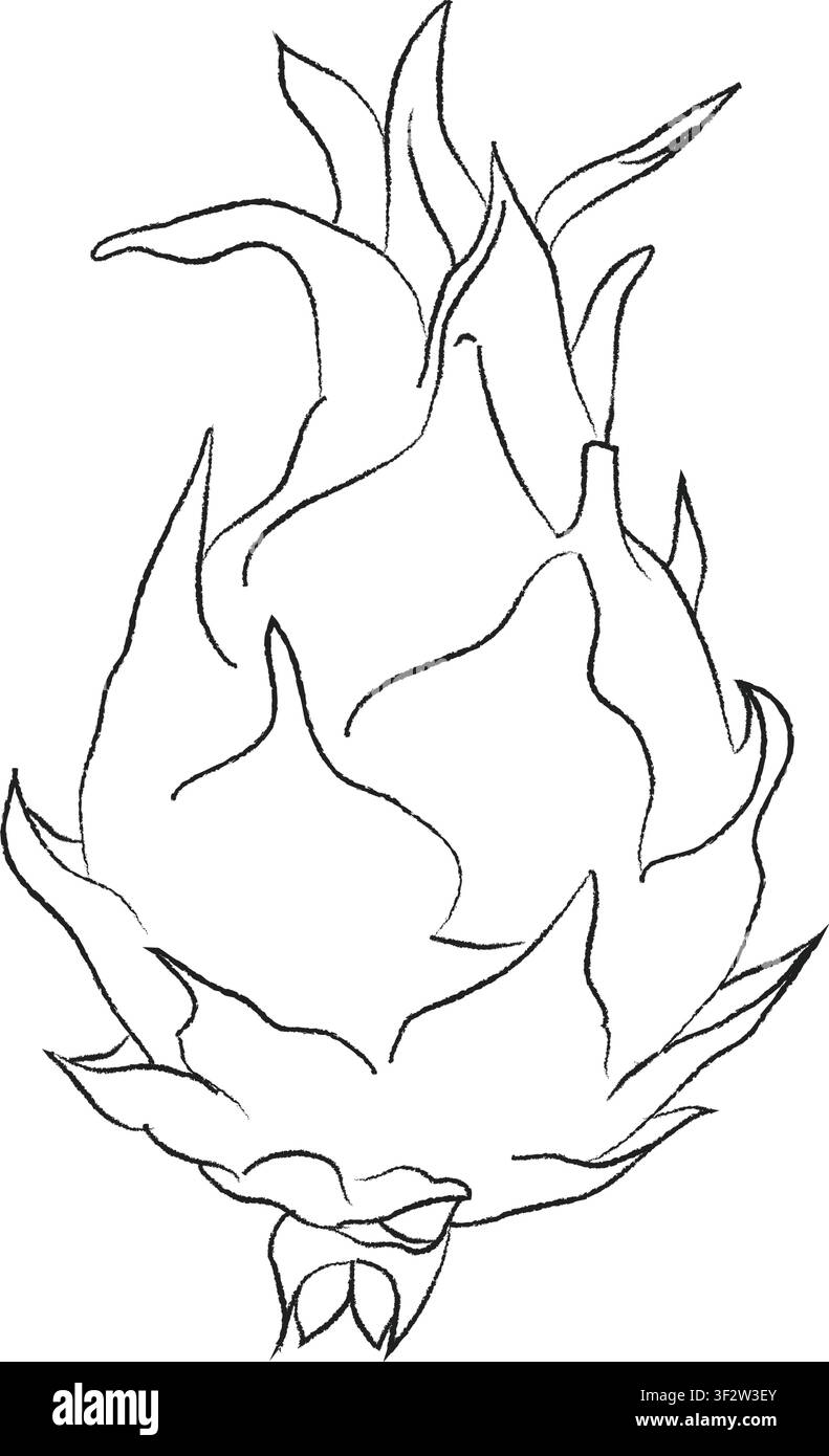 Disegno vettoriale drago in linee arte, set di design dipinto a mano, formato EPS, disegno a contorno per disegno di drago, set di icone disegnate a mano doodle, disegno a contorno Illustrazione Vettoriale