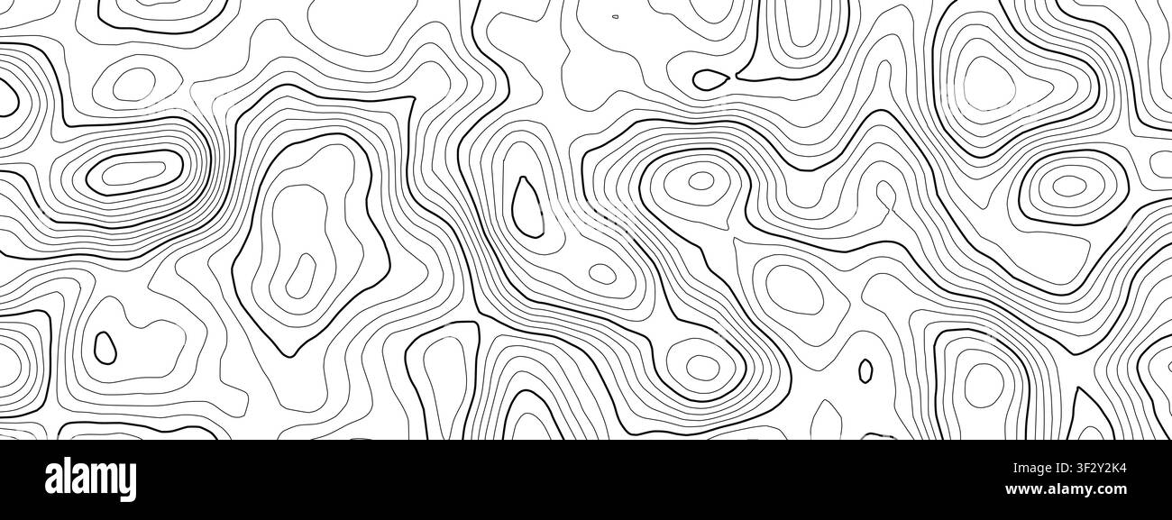 Radar oceanico a motivi per mappa nautica del mondo e carta sonar del fondo. Navigazione topografica del fondo per topografia vettoriale marina e grafica di texture GPS. Dig Illustrazione Vettoriale