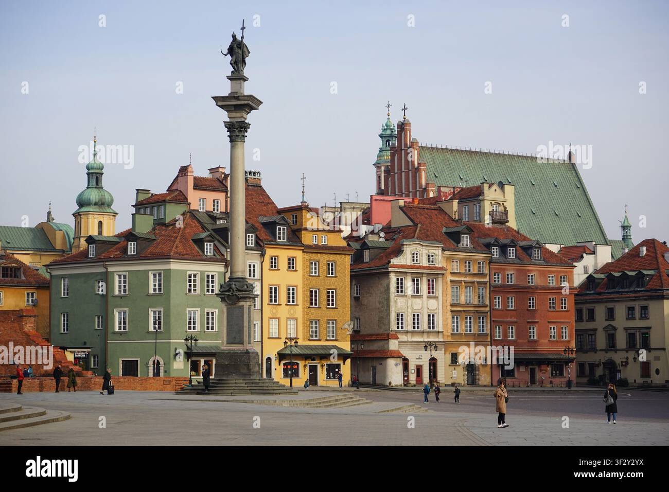 Piazza del Castello di Varsavia Città Vecchia, Polonia Foto Stock