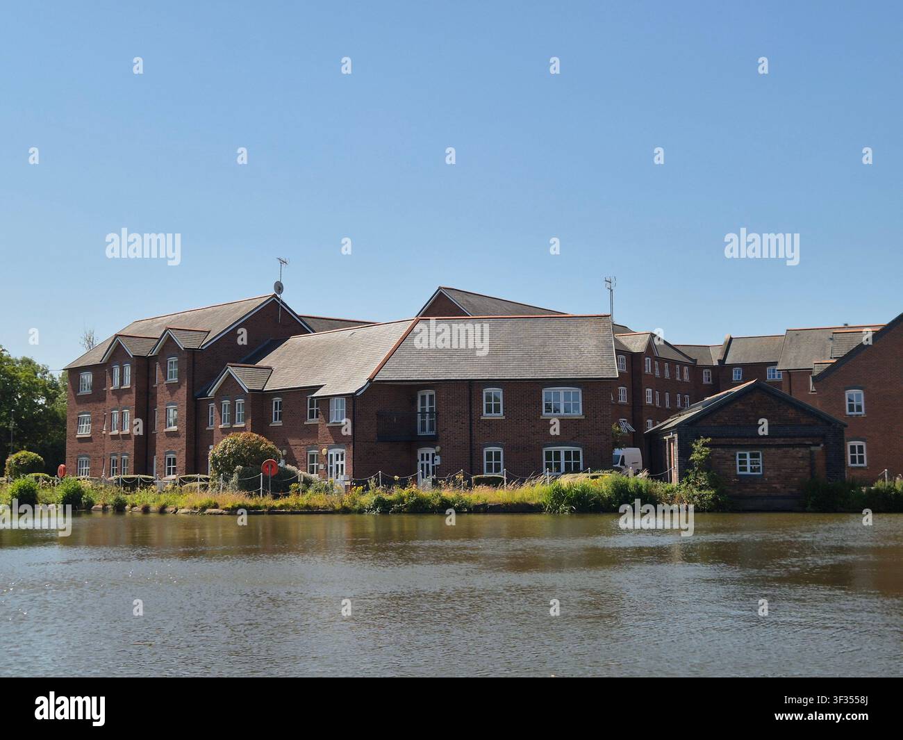 Antichi edifici in mattoni, Ellesmere Port, Cheshire, Inghilterra Foto Stock