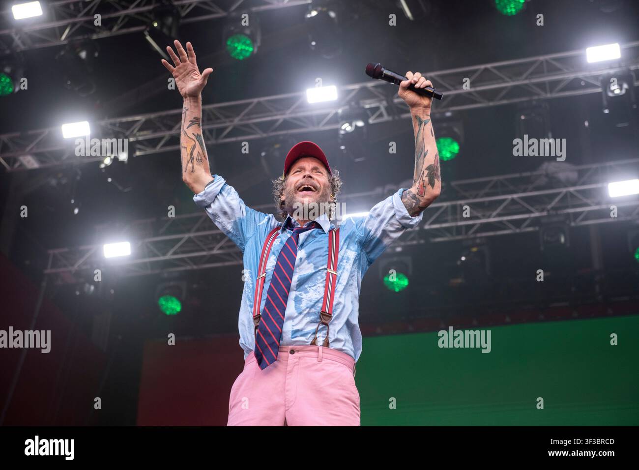Jovanotti in concerto al Festival Cruïlla, Barcellona, 11 luglio 2026. Fotografo: Ale Espaliat Foto Stock