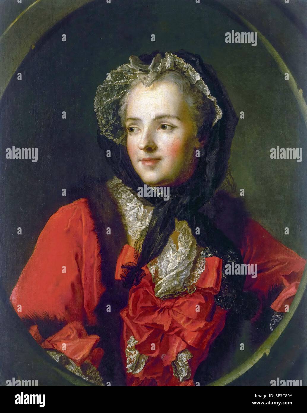 Marie Leszczyńska (1703-1768), Regina Consorte di Francia, ritratto dipinto in olio di Jean Marc Nattier, 1750-1766 Foto Stock