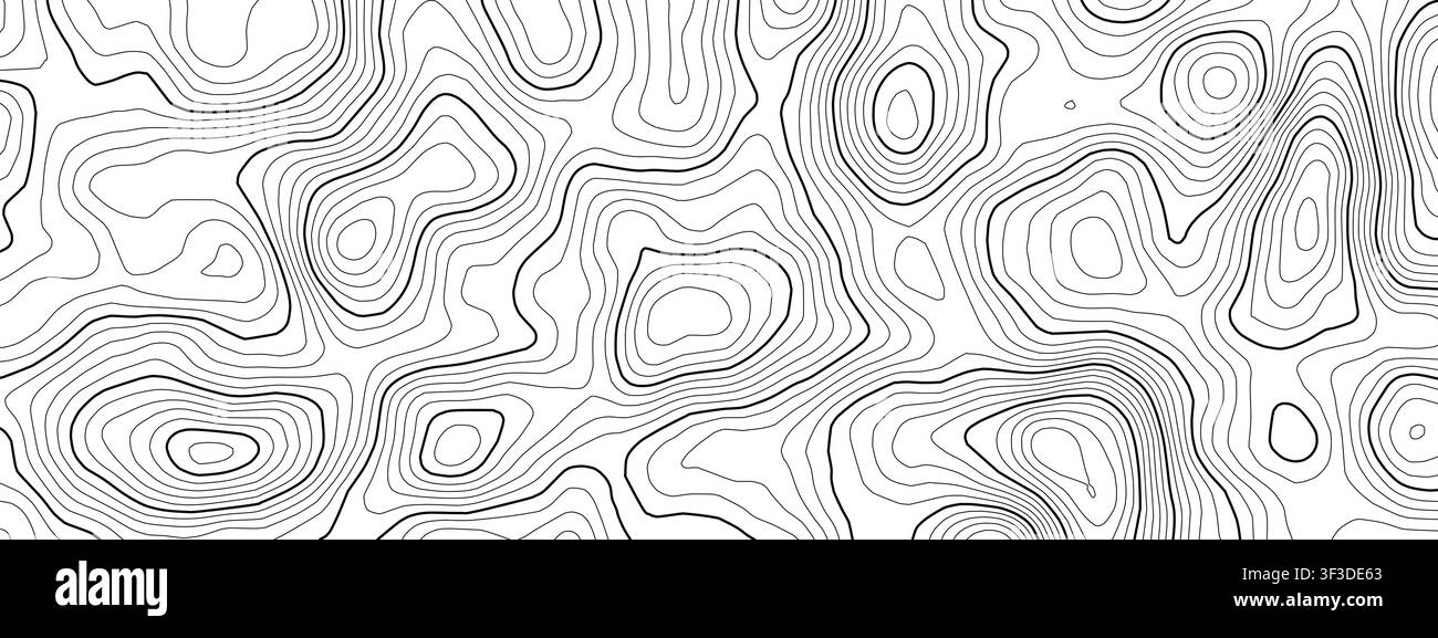 Radar oceanico nautico e pavimento a motivo cartografico con navigazione tramite carta topografica. Vettore marino topografico e fondo sonar mondiale con linea di sfondo mercatoria Illustrazione Vettoriale