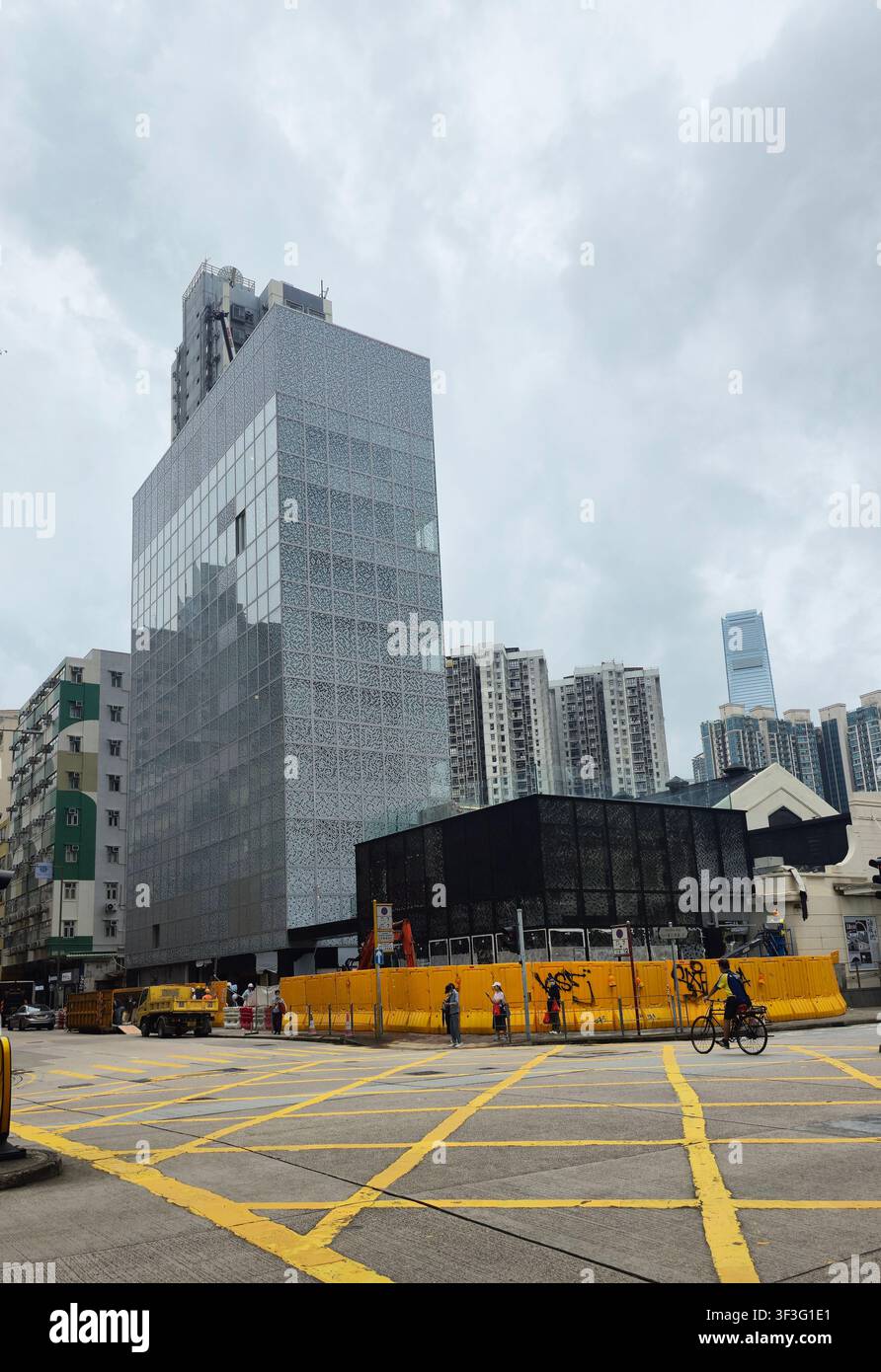Costruzione della fase 2 del progetto di espansione del teatro Yau Ma Tei a Kowloon, Hong Kong. Foto Stock