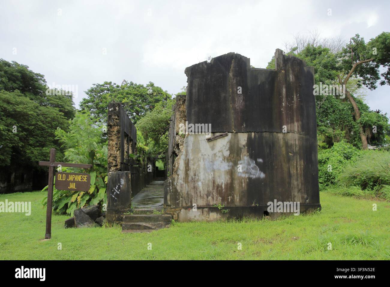 vecchia prigione giapponese a Saipan Foto Stock