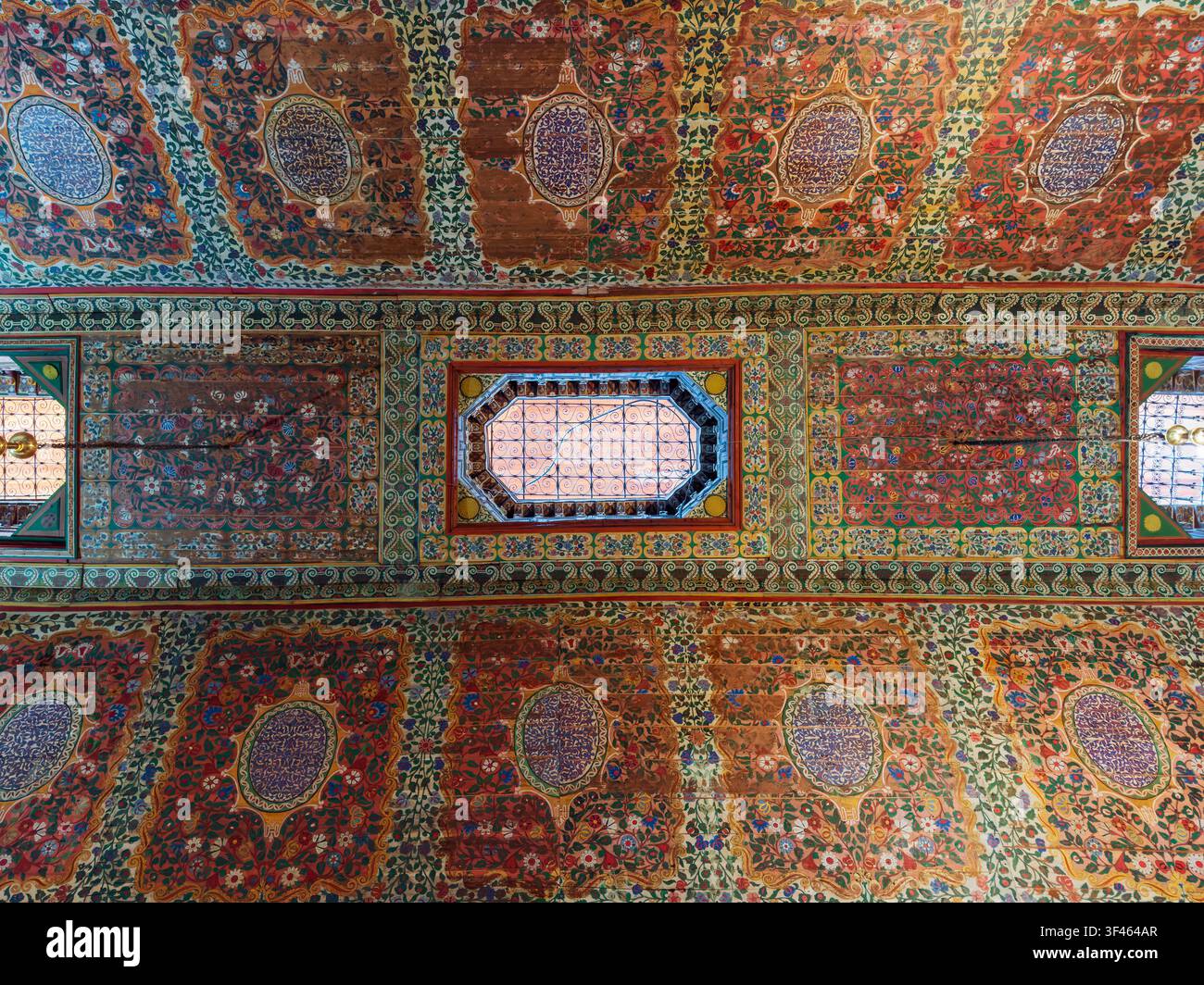Dettaglio del soffitto nel Palazzo Bahia Foto Stock