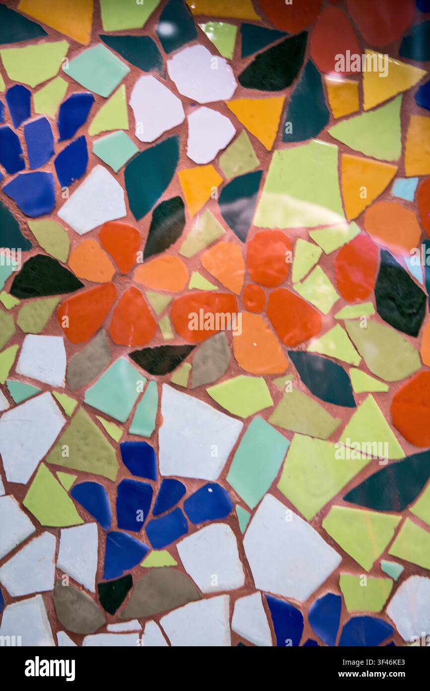 Spagna, Barcellona, dettaglio della decorazione modernista delle opere esposte al Museu Del Modernisme Català Foto Stock