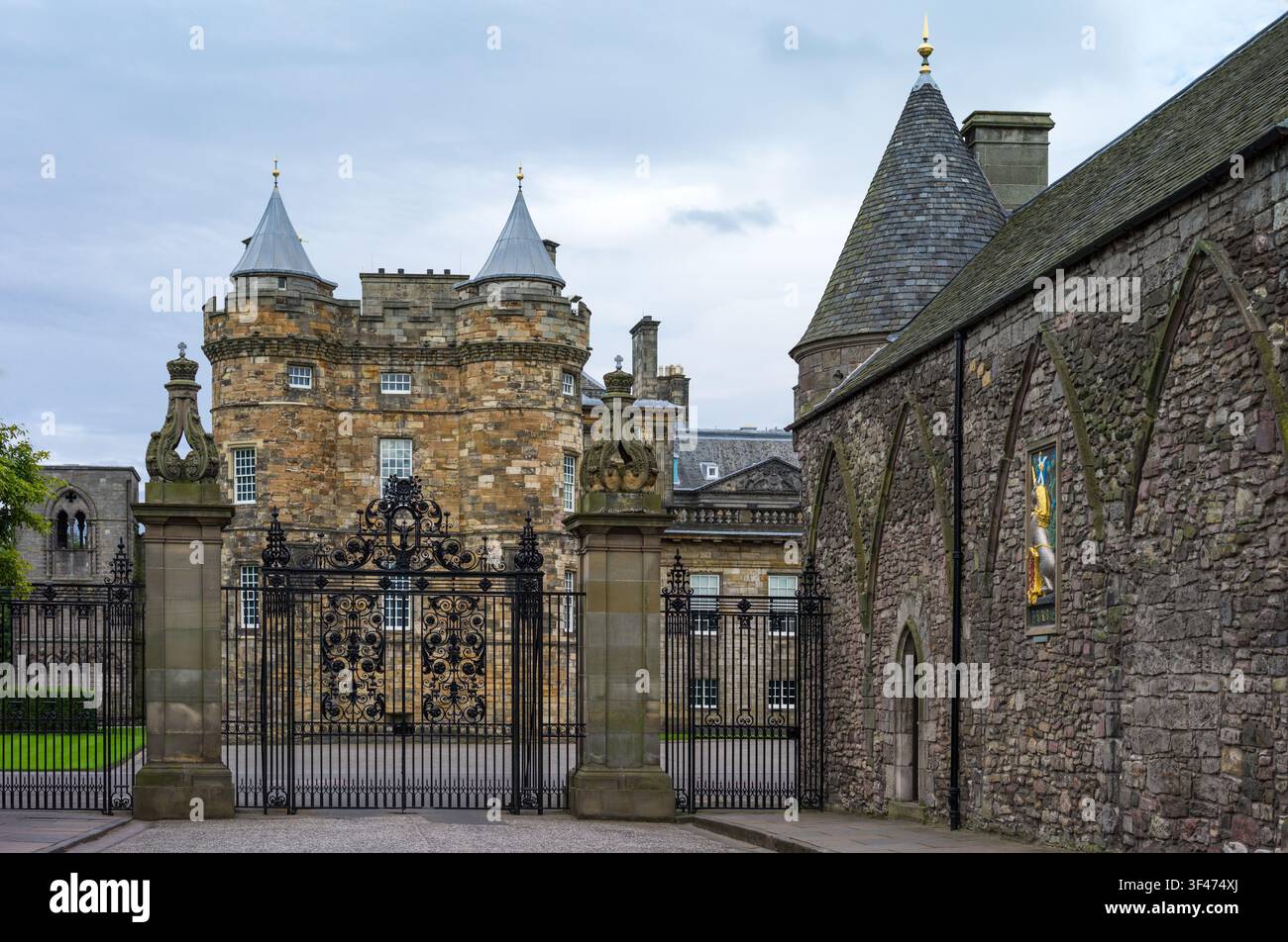 Gran Bretagna, Scozia, Edimburgo, l abbazia Strand Gate del Palazzo di Holyroodhouse. Foto Stock