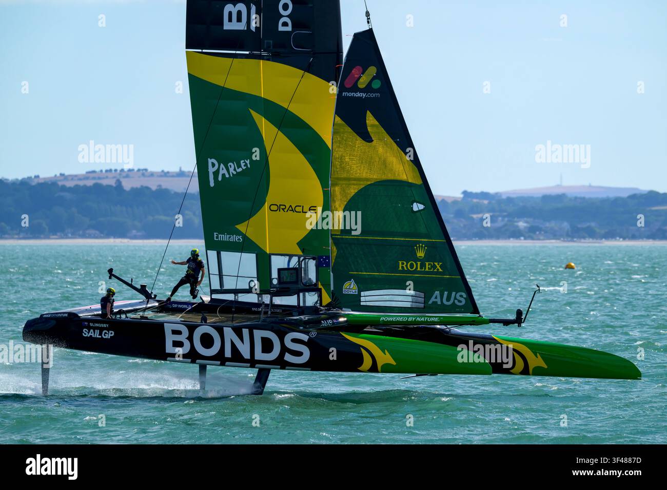 Portsmouth, UK, 26 luglio 2026, Bonds Australia SAILGP Team, Emirates Great Britain SailGP, Evento 8, Gara 1, Gruppo A Foto Stock
