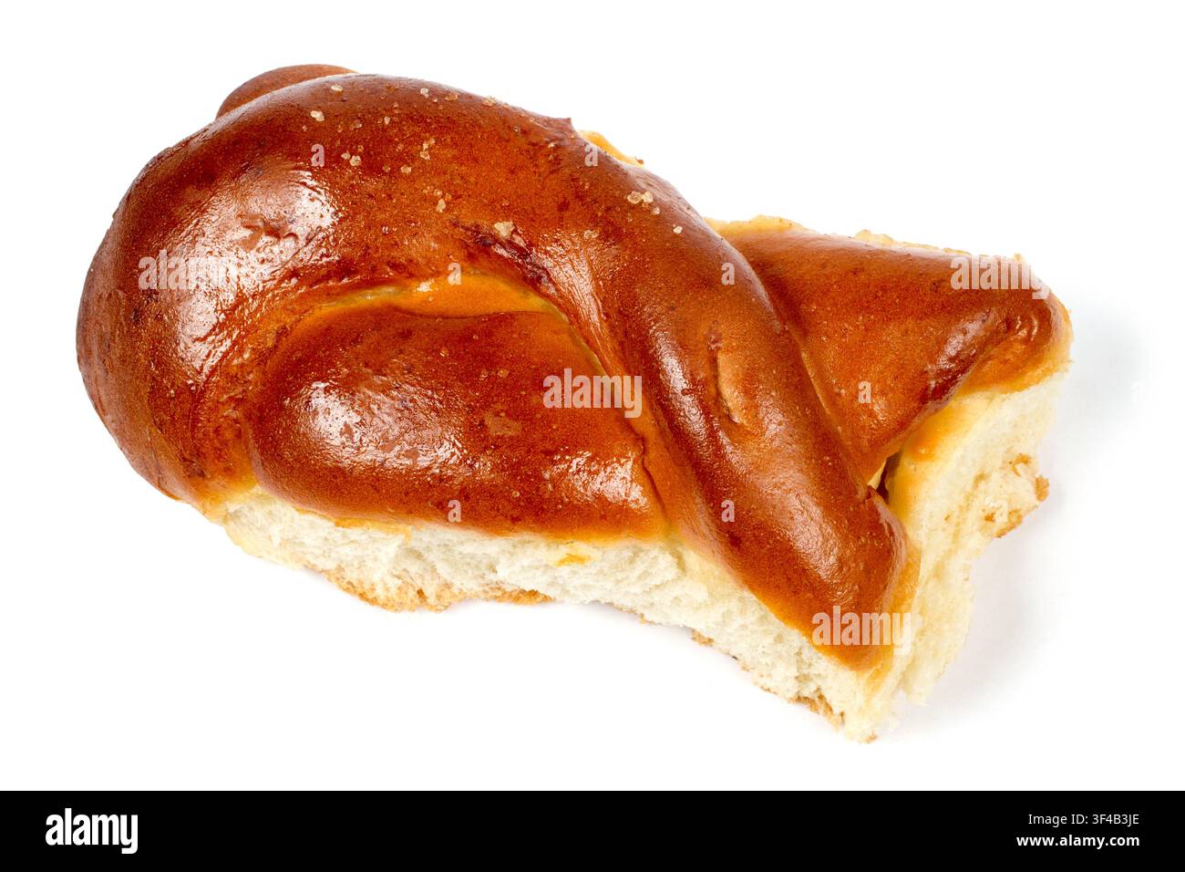 Dolci su un fondo bianco. Pane fresco. Pani. Panino dolce. Foto Stock