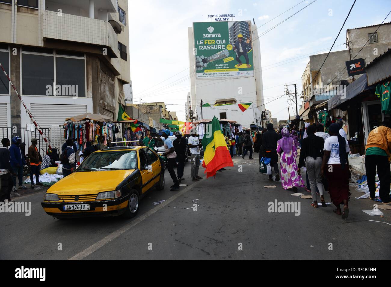 Il vivace mercato di Sandaga a Dakar, Senegal. Foto Stock