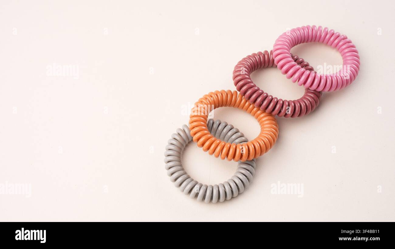 Elastico colorato per capelli Foto Stock