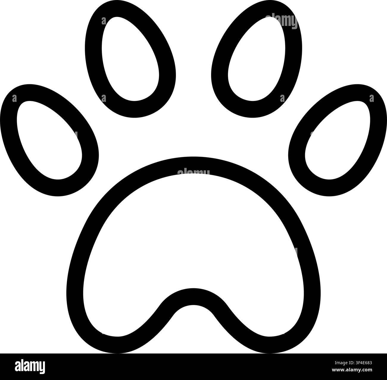 Icona impronta di zampa, Animale, Animali domestici, Cane, Gatto, Fauna selvatica, Natura, Traccia Illustrazione Vettoriale