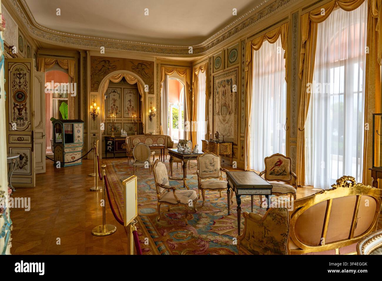 All'interno della Villa Ephrussi de Rothschild, Saint-Jean-Cap-Ferrat, Provenza-Alpi-Costa Azzurra, Francia Foto Stock