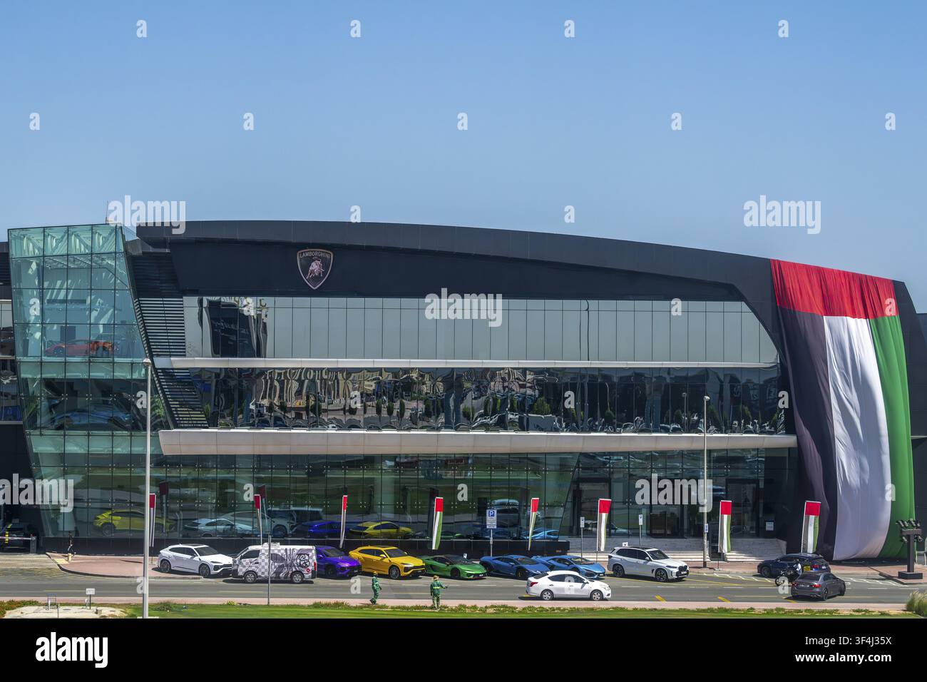 Edificio per uffici Lamborgini, Dubai, Emirati Arabi Uniti, UAE Foto Stock