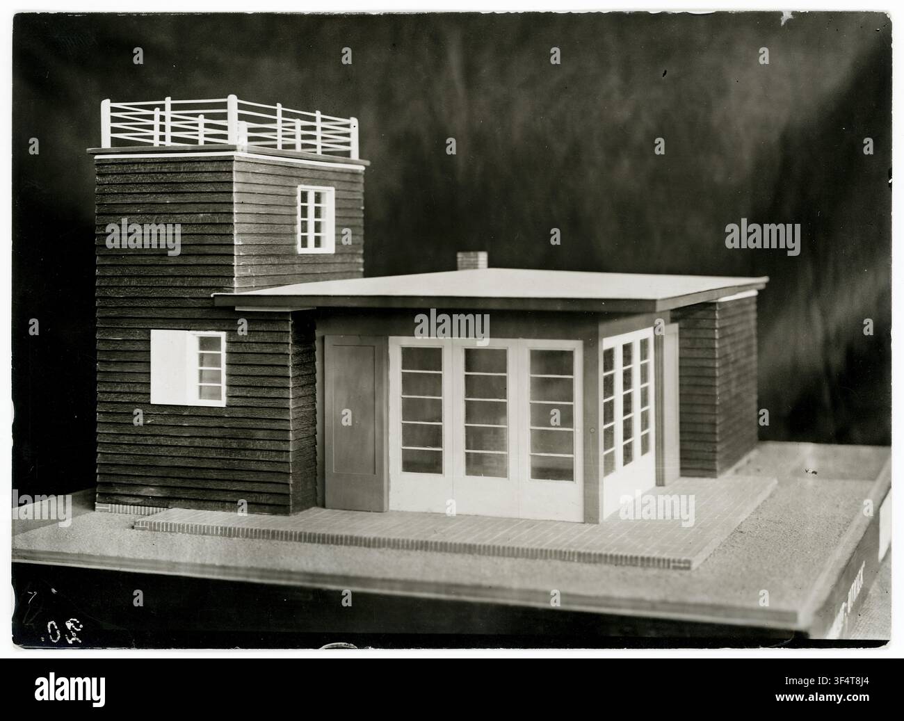 Casa per il weekend, modello, Berlino, mostra The Weekend, architettura, Harry Rosenthal, 1892-1966, ebreo, emigrazione, modello architettonico moderno con wo Foto Stock